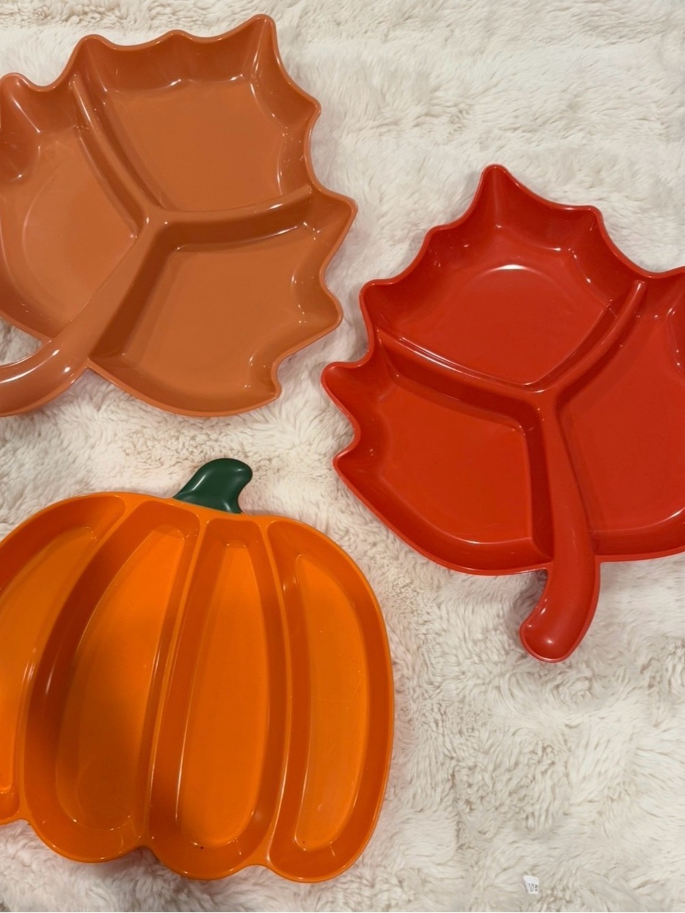 Autumn Harvest Sectioned Serving Platter . 3 section trays